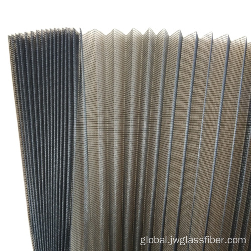 Pleated Window Screen 18x18 black fiberglass pleated plisse insect window screen Supplier